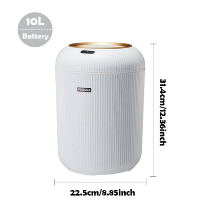 Automatic Trash Can with Lid, Small Plastic Smart Trash Can, Motion Sensor Trash Can for Bedroom, Bathroom, Kitchen, Office