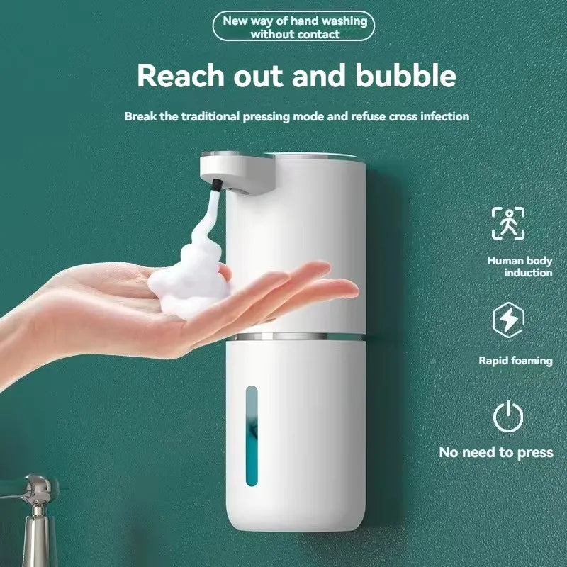 Automatic Soap Dispenser Touchless Foaming Soap Dispenser 380Ml USB Rechargeable Electric 4 Level Adjustable Foam Soap Dispenser